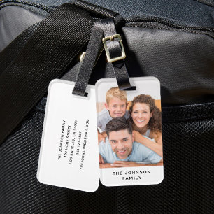 Moderne Familienfoto Gepäckanhänger
