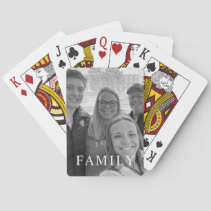Moderne Familienfoto Spielkarten