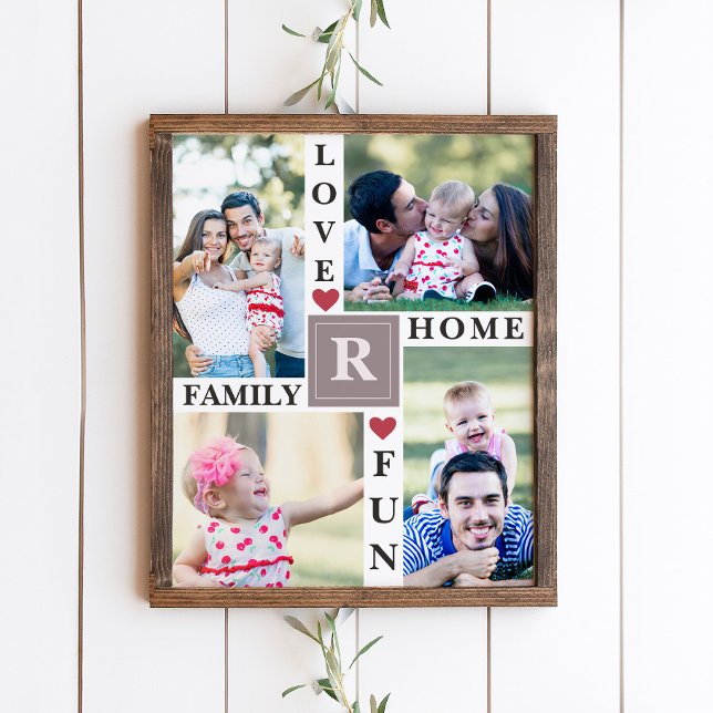 Moderne Familienfotografie Collage Liebe Memory be Poster (Von Creator hochgeladen)