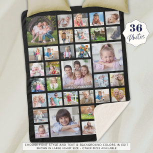 Moderne Familienfotografie Collage Personalisiert  Sherpadecke