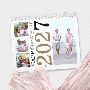 Moderne Familienfotos zum 17. Frohes Neues Jahr 20 Kalender