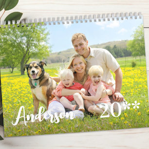 Moderne Familienfreundliche Personalisierte Fotos  Kalender
