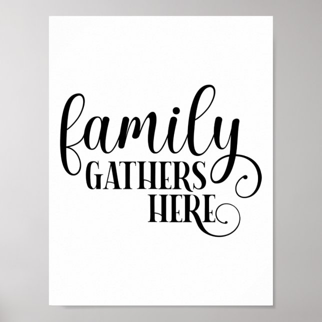 Moderne Familiensammlungen zitieren Typografie Poster (Vorne)