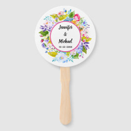 Moderne Fans von Blumenrosa Wedding Fächer