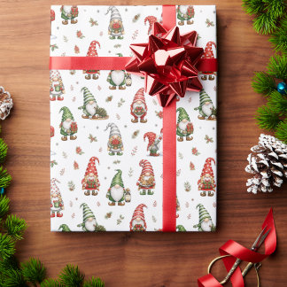 Moderne fantastische Gnome für das Geschenkpapier