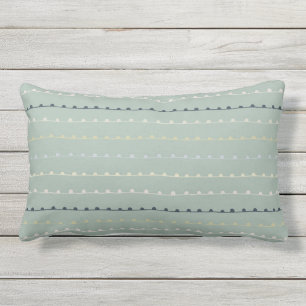 Moderne fantastische Streifen Navy Pastell Meeress Kissen Für Draußen