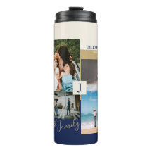Moderne Farbblock-Familienfotocollage