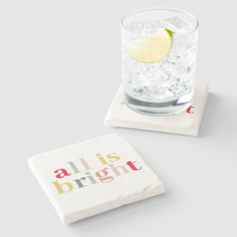 Moderne Farben alles ist hell | Happy Holiday Steinuntersetzer