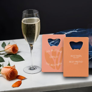 Moderne Farben Collage Trauzeuge Geschenk Geldbeutel Flaschenöffner