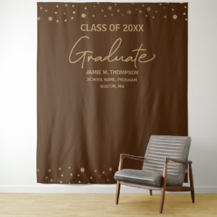 Moderne Farben der braunen Goldschule Wandteppich