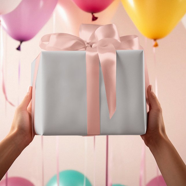 Moderne Farben - Einfache graue Papierrolle Geschenkpapier (Von Creator hochgeladen)