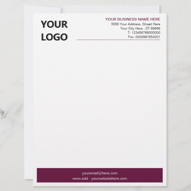 Moderne Farben Geschäftsbüros Briefkopf mit Logo (Vorderseite)