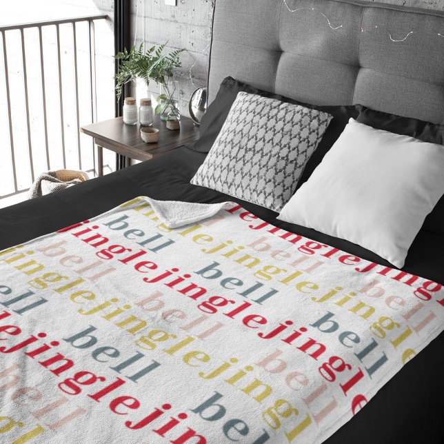 Moderne Farben Jingle Bell Jingle Bell Fleecedecke (Von Creator hochgeladen)