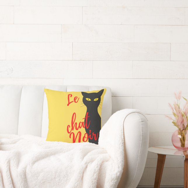 Moderne Farben Le Chat Noir Kissen (Liege)