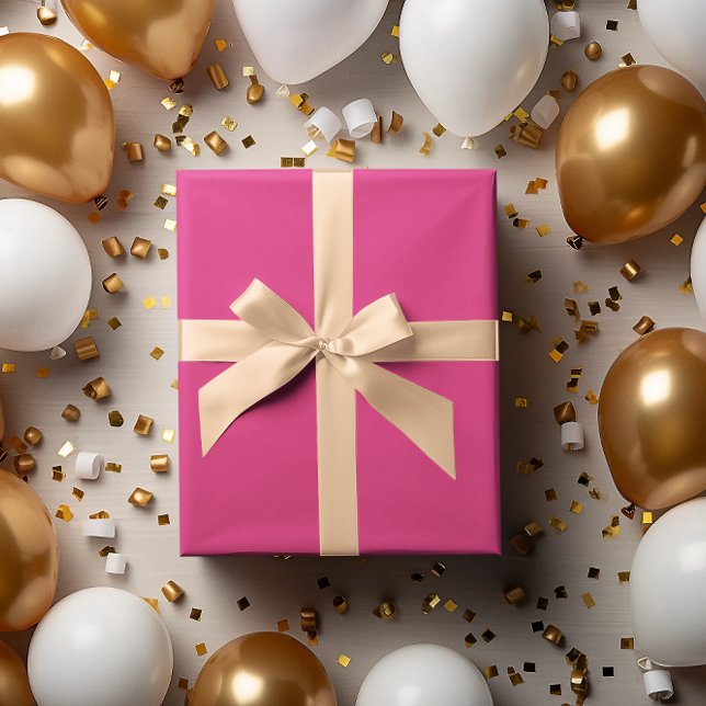 Moderne Farben Neon Pink Lila Wrapping Paper Roll Geschenkpapier (Von Creator hochgeladen)