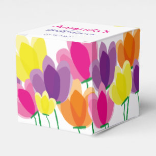Moderne Farben und Blumen Geschenkschachtel