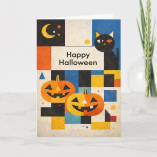 Moderne farbenfrohe abstrakte Halloween Karte
