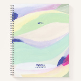 Moderne farbenfrohe abstrakte Kunst personalisiert Notizbuch