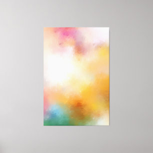 Moderne farbenfrohe abstrakte Kunst Rot Gelb Blau Leinwanddruck