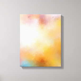 Moderne, farbenfrohe Abstrakte Kunst Rotes Gelb Leinwanddruck