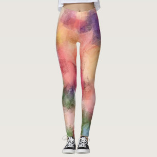 Moderne Farbenfrohe Abstrakte Kunstvorlage Leggings