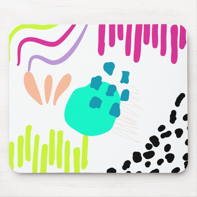 Moderne, farbenfrohe Abstrakte Muster. Mousepad (Vorne)