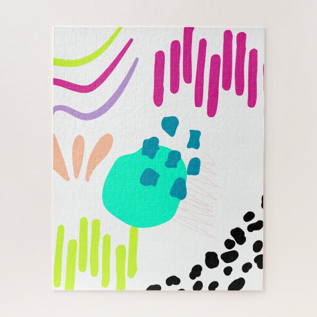 Moderne, farbenfrohe Abstrakte Muster. Puzzle (Vertikal)