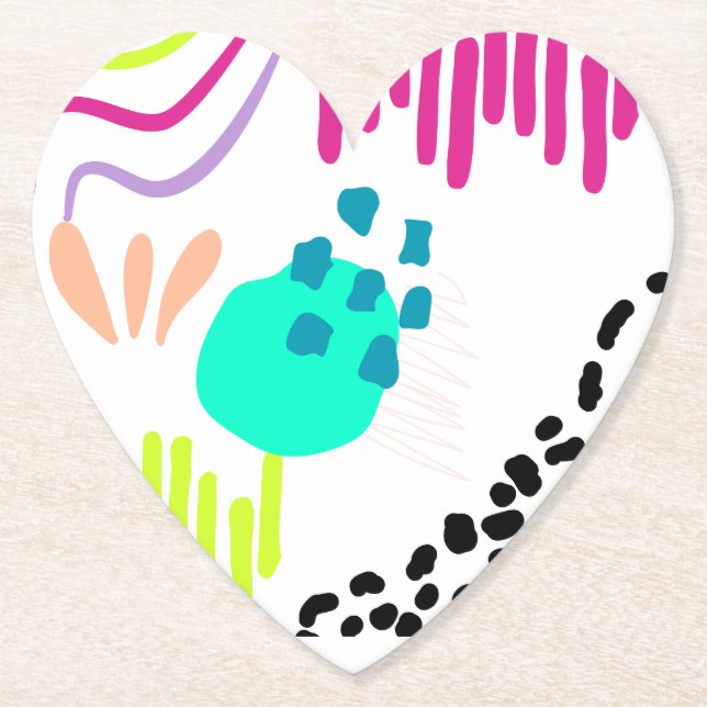 Moderne, farbenfrohe Abstrakte Muster. Untersetzer (Vorderseite)