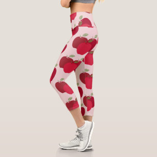 Moderne, farbenfrohe Apple Muster Capri Leggings D