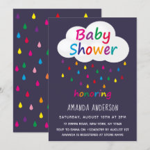 Moderne, farbenfrohe Babydusche