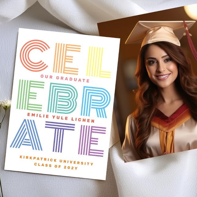 Moderne, farbenfrohe, bearbeitbare Klasse von 202Y Ankündigung (Von Creator hochgeladen)