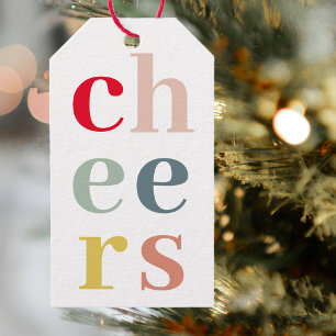 Moderne farbenfrohe Beifall   Pastellfarben Geschenkanhänger