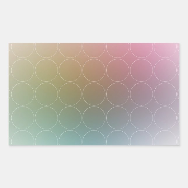 Moderne, farbenfrohe Blank Elegant Template Rechteckiger Aufkleber (Vorderseite)