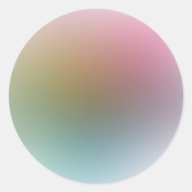 Moderne farbenfrohe Blank Template trendy Elegant Runder Aufkleber (Vorderseite)