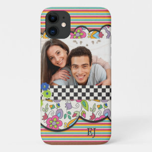 Moderne farbenfrohe Blumen-Foto-Personalisierung m Case-Mate iPhone Hülle