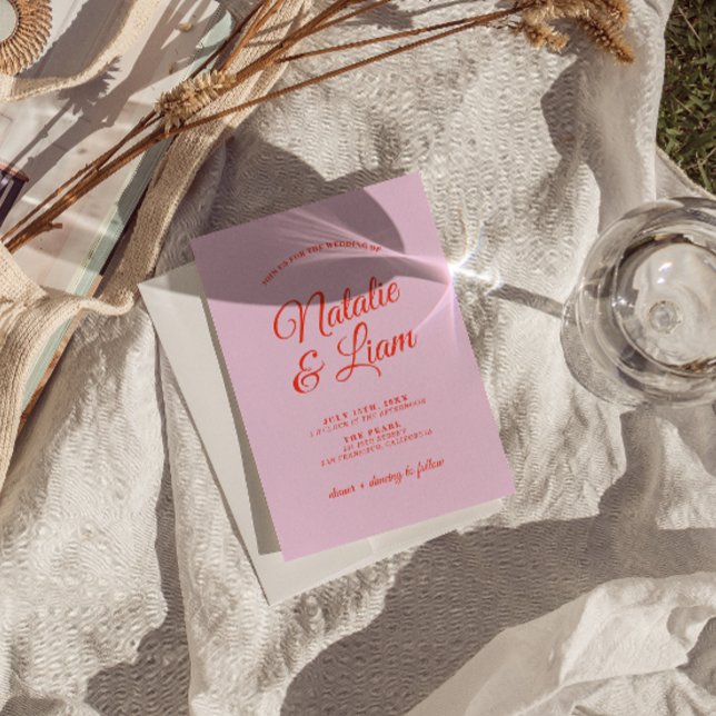 Moderne farbenfrohe Bright Retro Funky Einzigartig Einladung (Von Creator hochgeladen)