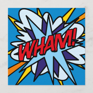 Moderne farbenfrohe Comic- Illustration Einladung