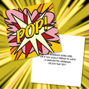 Moderne farbenfrohe Comic-POP Einladung