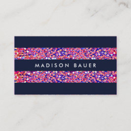 Moderne farbenfrohe Confetti Streifen Visitenkarte
