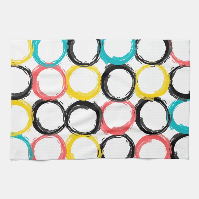 Moderne, farbenfrohe, coole, einzigartige, trendig geschirrtuch (Horizontal)