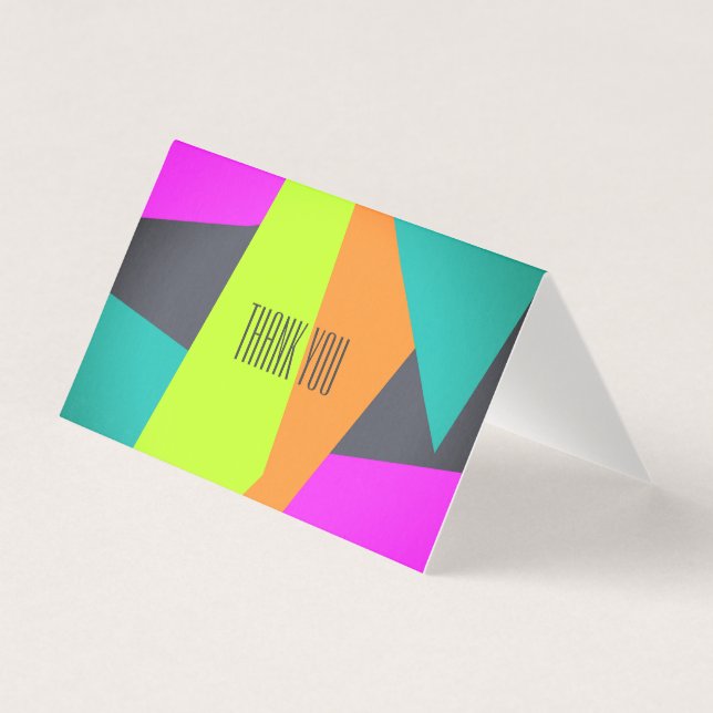moderne farbenfrohe Dankeschön an geometrische abs (Vorderseite)