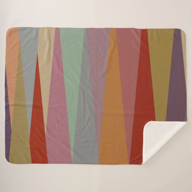 Moderne, farbenfrohe Dreiecke des Mittelalters Sherpadecke (Vorderseite (Horizontal))