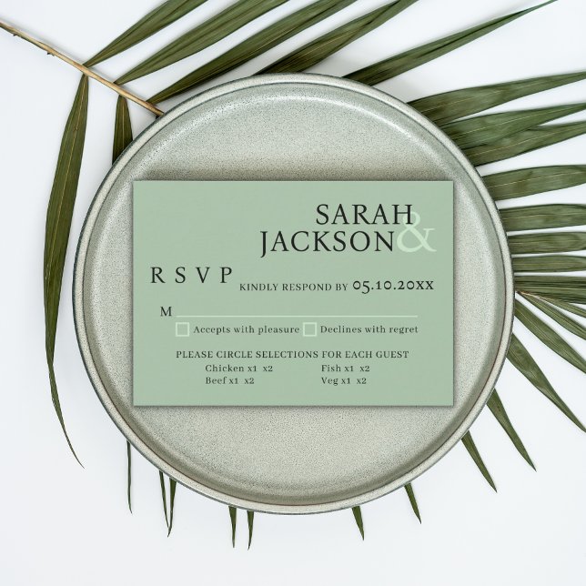 Moderne, farbenfrohe Einfache Hochzeitskarte für S RSVP Karte (Von Creator hochgeladen)