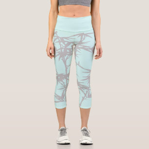 Moderne, farbenfrohe Eisblauer, farbenfrohe Funky  Capri Leggings