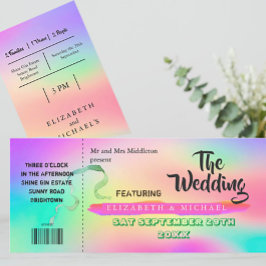 Moderne farbenfrohe Festspiele Rainbow Wedding