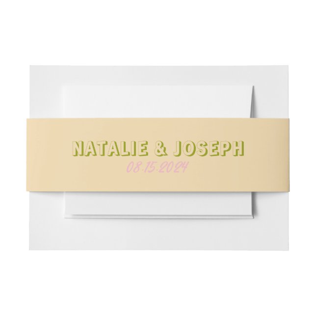 Moderne farbenfrohe fette Fun Retro Einzigartige H Einladungsbanderole (Vorderseite Beispiel)