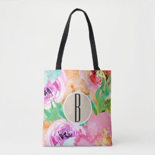 Moderne, farbenfrohe, florale Wasserkraft