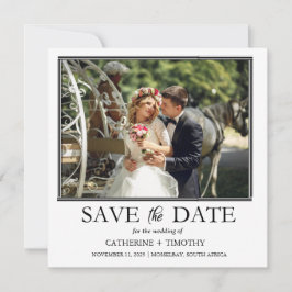 Moderne farbenfrohe Foto Hochzeit Save The Date