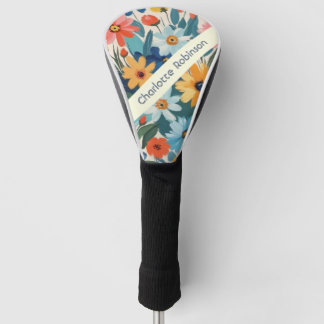 Moderne farbenfrohe Frühlingsgartenblumen Personal Golf Headcover