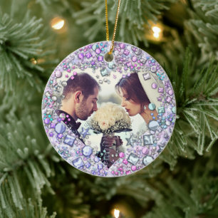 Moderne farbenfrohe Gemeine Herz geformt Keramik Ornament